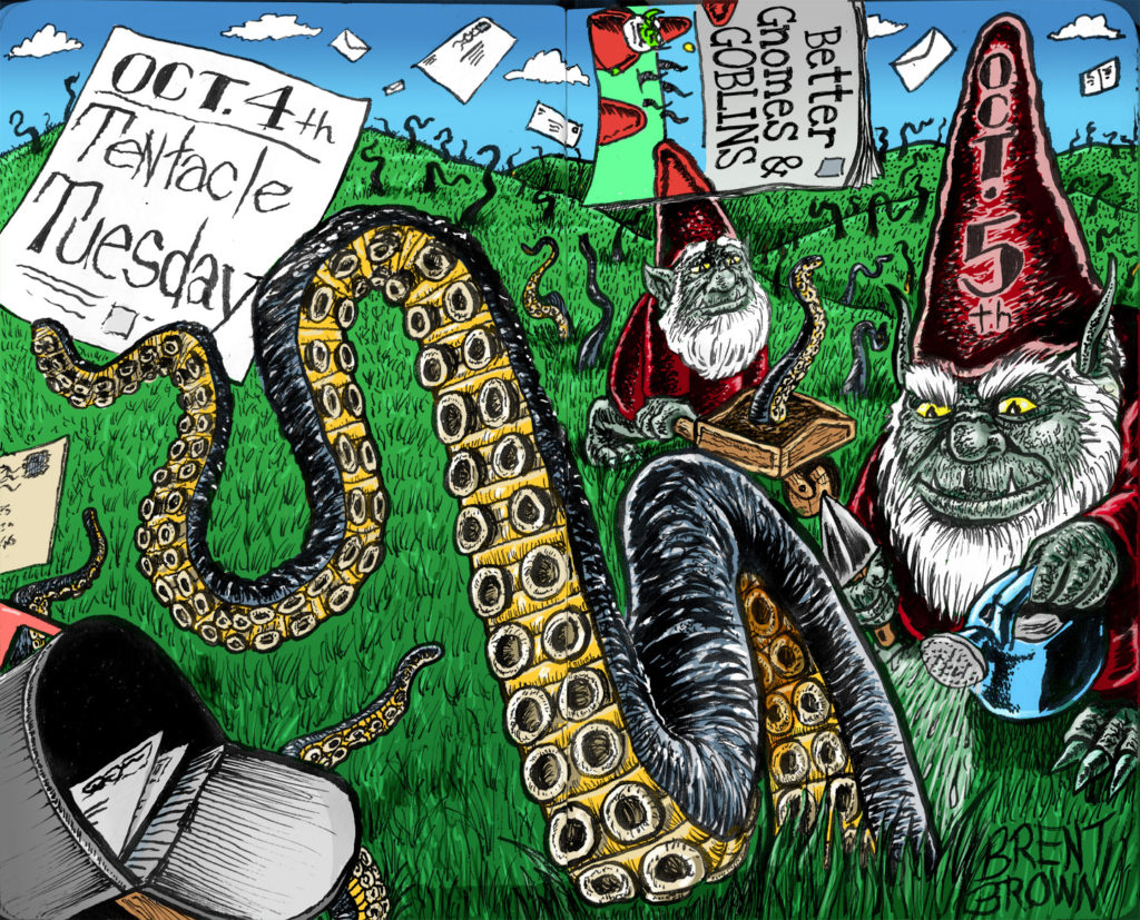 Drawlloween 2016 Day 5 Better Gnomes and Goblins Brent